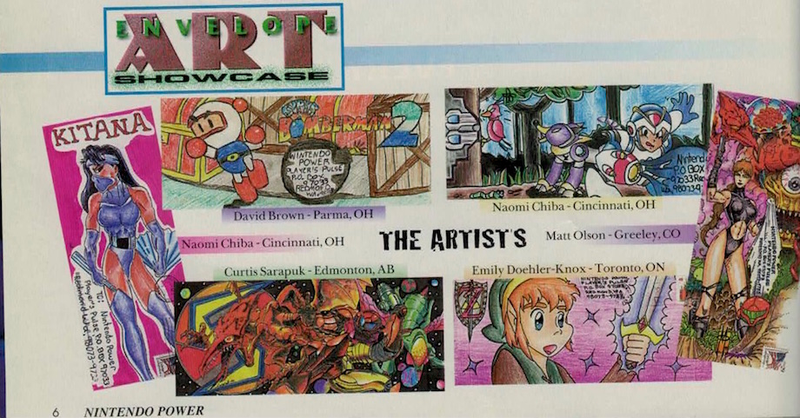 Illustration for article titled Back In The '90s, Nintendo Power Helped A Shy Fan Show Her Envelope Art To The World